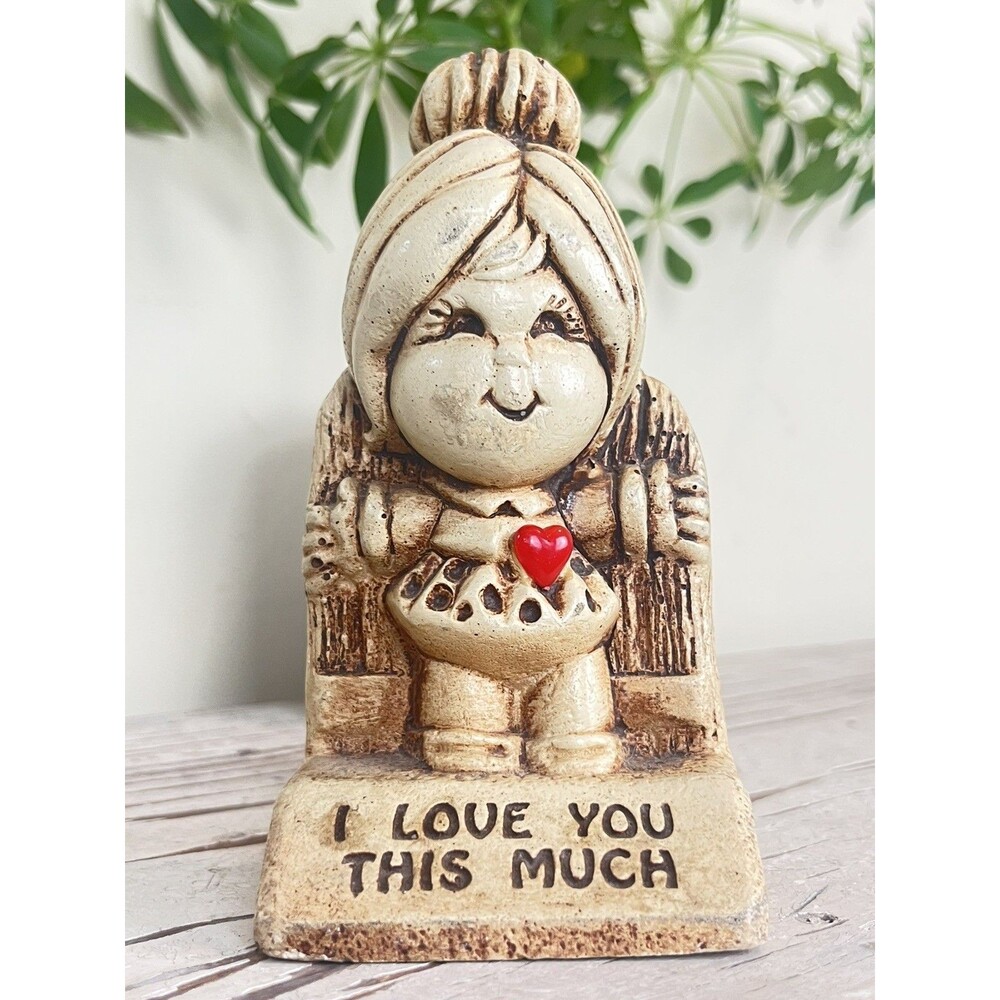 Vintage 1970's Paula Co Figure ‘I Love You This Much’ Retro Gift Of Love Fun 5”